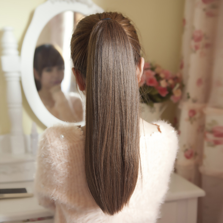 long straight hair ponytail
