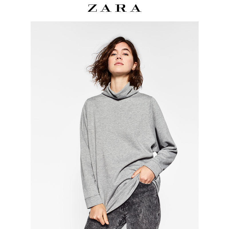 zara high collar sweatshirt