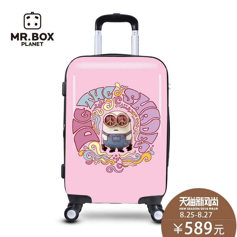pink brand suitcase
