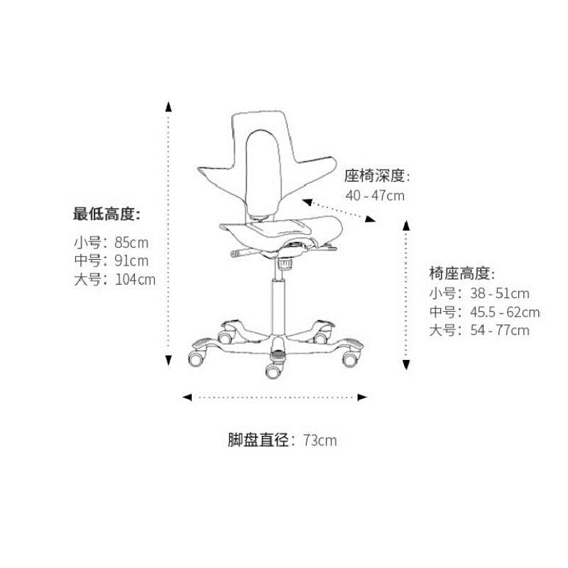 HAG骑马椅办公椅转椅人体工学椅学生升降电脑椅简约休闲座椅靠背-图3