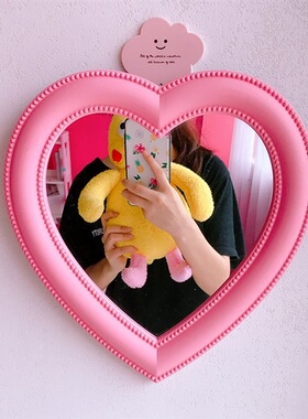 Table top make up mirror type wall hangs dual-use toilet mir