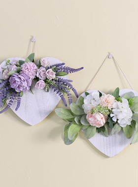 Ins wind hanging fake flower plants living room wall