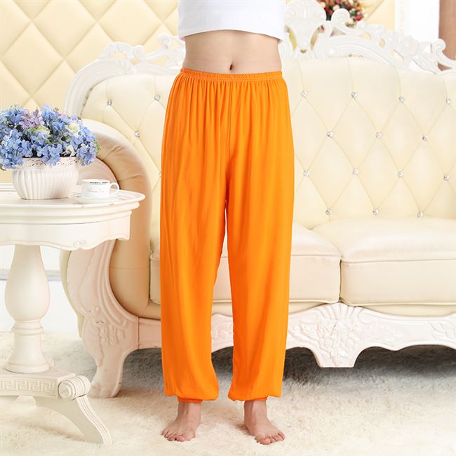 Quần pyjama nam mùa hè Quần tây nữ cotton mỏng phần chân nhà dành cho nữ cao tuổi mùa xuân và mùa thu siêu mỏng nam dài - Quần tây Quần tây