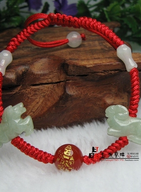 牛年本命佛钥匙扣红绳手链