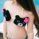 Cô gái áo tắm ba mảnh nhỏ trẻ em hoạt hình lớn gấu cầu vồng cá tính treo cổ áo tắm quần bơi mũ bơi phù hợp với thủy triều - Đồ bơi trẻ em set đồ bơi quần áo rời cho mẹ và bé Đồ bơi trẻ em