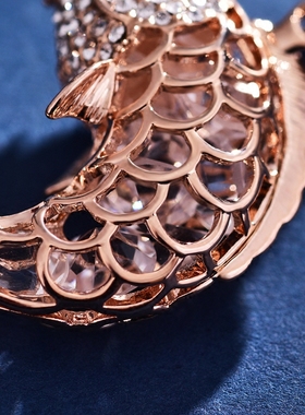 A镂空鲤鱼毛衣链长款挂饰项链女 百搭韩版秋冬 简约大气精致