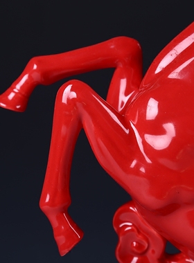 陶瓷十二生肖招财马摆件