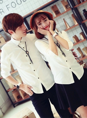 情侣项链一对男女昊泉衬衣皮绳