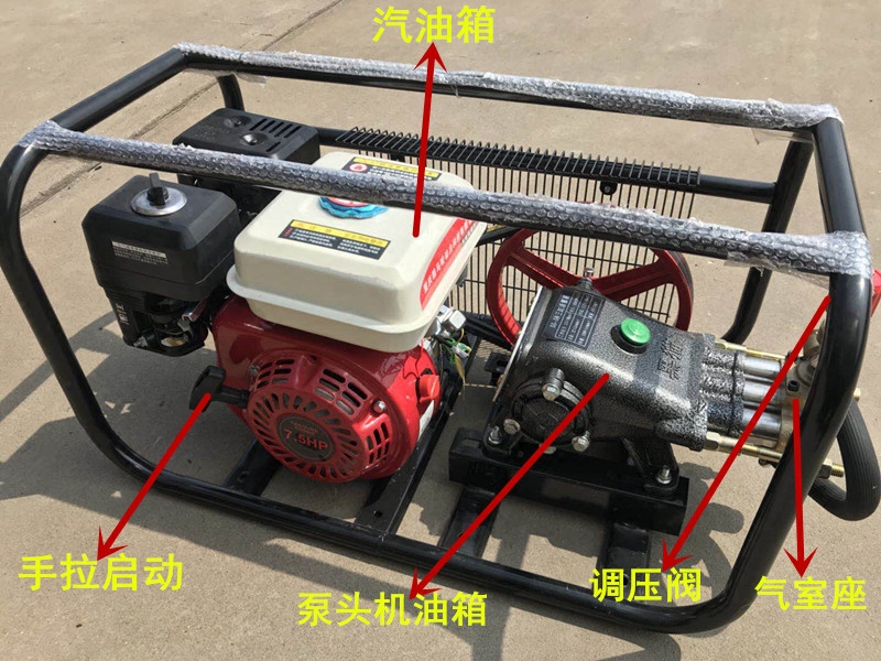 汽油动力清洗机高压洗车机野外自吸水泵清洁保洁水枪多功能冲洗机-图1