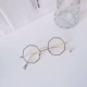 Harajuku phong cách retro siêu nhẹ cá tính đa giác tròn kim cương khung hình bát giác kính nam cận thị kính phẳng khung nữ thủy triều - Kính khung