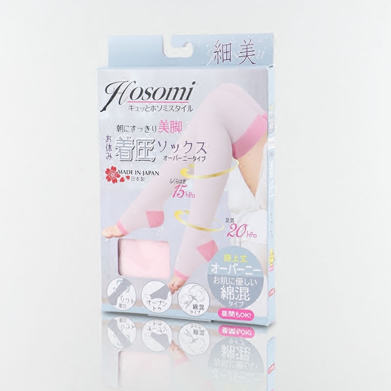 hosomi日本女士美腿棉混露趾睡眠袜 Sentireone海外短袜/打底袜/丝袜/美腿袜