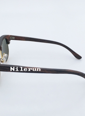 欧美金属全框黑檀木绿膜偏光