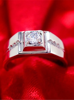 仿真求婚18K金日韩风钻石戒指