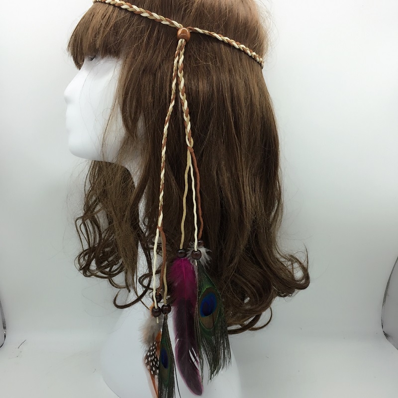 欧美羽毛发饰发带孔雀毛民族风发饰品非洲鼓旅游表演运动比赛头带,淘宝优惠券,粉丝福利购,淘宝优惠卷