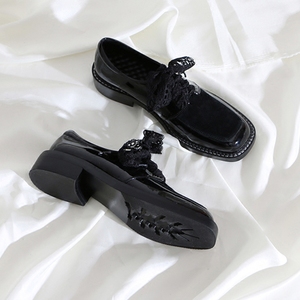 秋冬英伦风方头小皮鞋