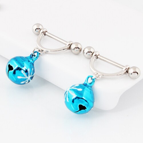 乳钉人体穿刺铃铛乳环饰品前卫穿刺 Body piercing Nipple ring - 图1