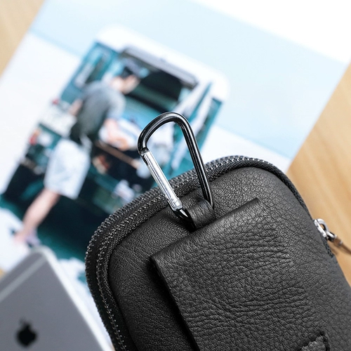 Ремень, мобильный телефон, маленькая поясная сумка, кожаная барсетка, дорожный рюкзак, из натуральной кожи