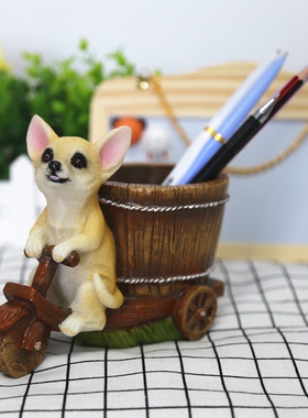 树脂仿真狗家居饰品可爱风礼物