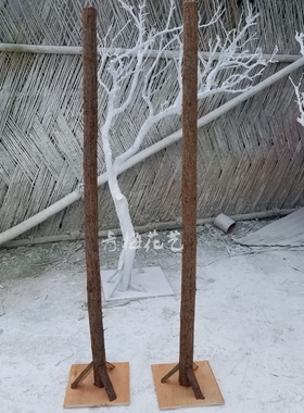 直销天然木树桩杉木杆真树干树木