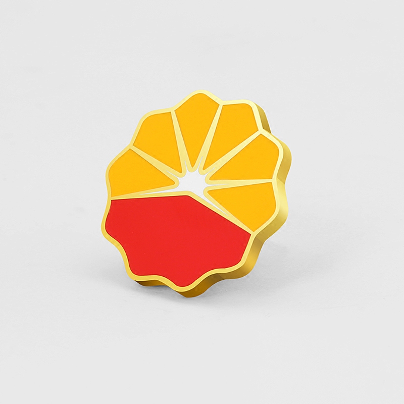 中国石油金属珐徽章定做公司LOGO铜质中石油胸章多边形胸针定制作_虎窝淘