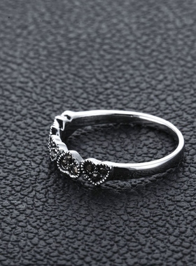 韩版心形欧美风复古礼物食指环