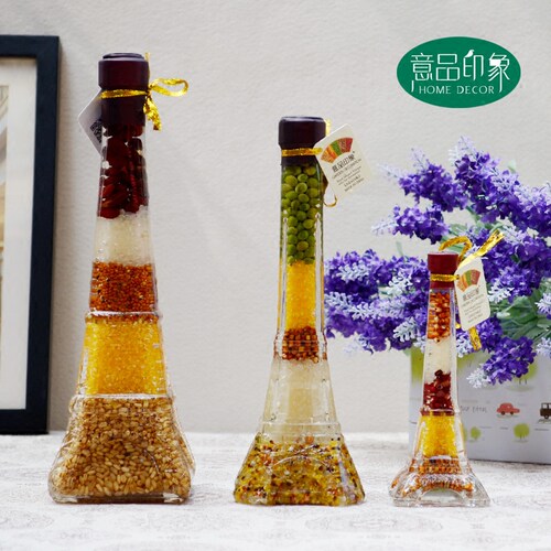 五谷丰登杂粮玻璃瓶乔迁摆件客厅餐厅装饰品创意工艺品埃菲尔铁塔 - 图2