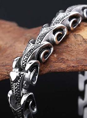 朋克风霸气龙骨手链男摇滚夸张