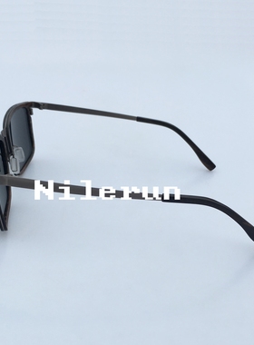 墨镜方形超薄黑色金属太阳眼镜