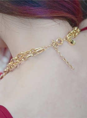 欧美夸张磨砂花朵水晶宝石毛衣链