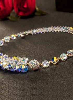 奥地利水晶项链新娘结婚礼物闪亮