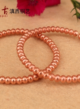 同古纯红女款压筋铜手镯