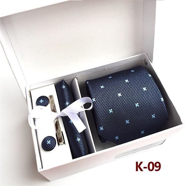 Men's tie suit 商务领带套装 Ties scarves cufflinks tie c - 图3