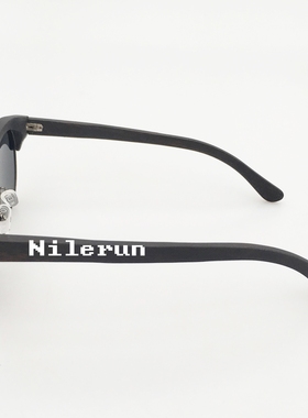 墨镜复古风枪灰色黑檀木偏光镜片