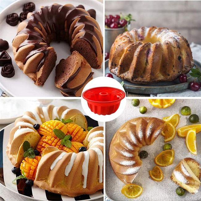 9”Silicone Fluted Round Cake Pan Baking Mold大硅胶蛋糕模具 - 图2