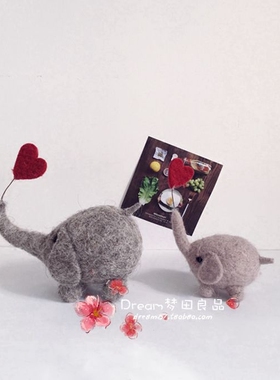 创意礼品出口毛毡可爱风小象摆件