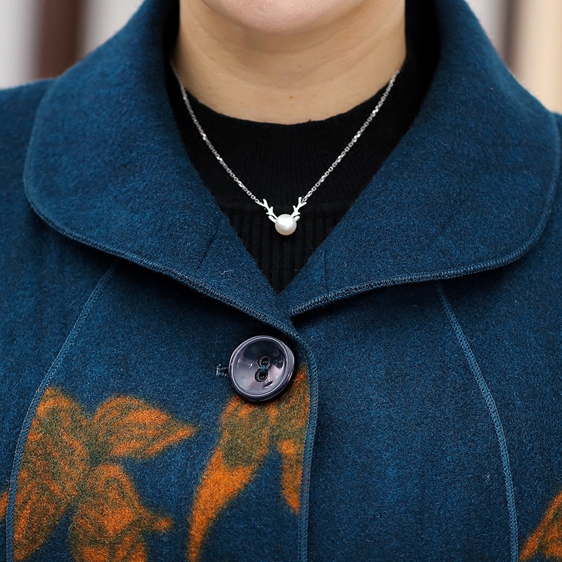 发财花旗舰店中老年人女装冬装毛呢外套中年50岁妈妈春装呢子上衣老人奶奶衣服2