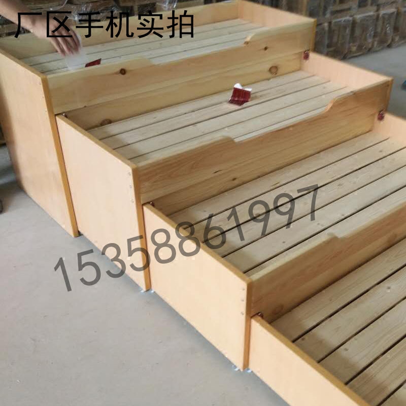 幼儿园推拉床多层实木床儿童四层五层午睡床橡木抽屉床宝宝上下床,淘宝优惠券,粉丝福利购,淘宝优惠卷