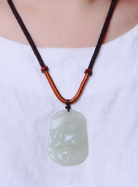 天然和田玉龙蛇马羊猴鸡狗吊坠