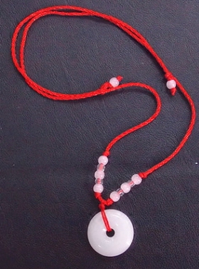 项链绳子阿富汗平安扣玉石吊坠