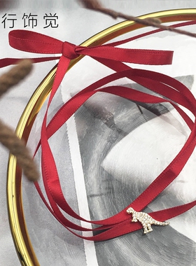 小恐龙锆石微镶日韩风配饰项链