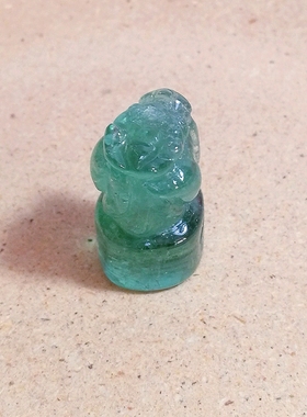 天然阿富汗帕拉伊巴立体精雕吊坠