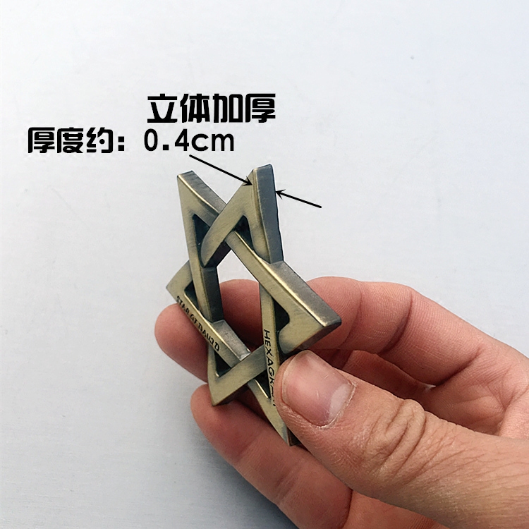 个性金属所罗门六芒星汽车车标车贴车身划痕贴改装尾标油箱盖贴标,淘宝优惠券,粉丝福利购,淘宝优惠卷