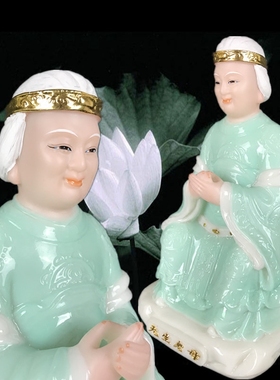 无声神像彩绘佛堂寺院菩萨汉白玉