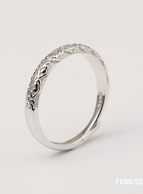 孙悟空戒指烽之银纯银金箍棒女