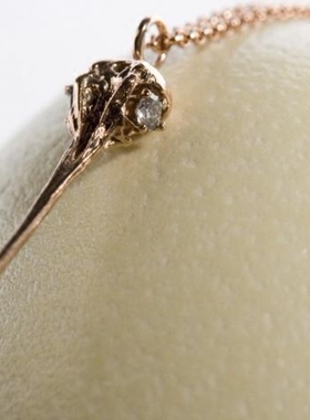 美国代购手作蜂鸟嘴眼睛骷髅项链