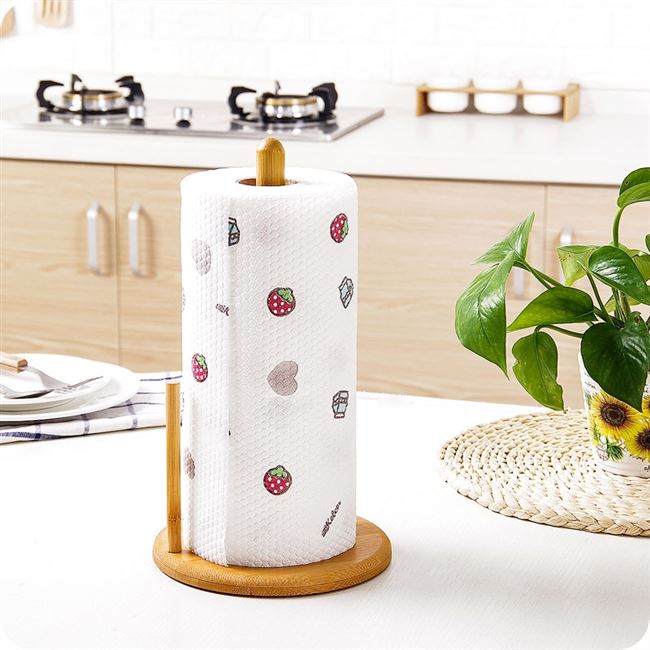 creative bamboo and wood paper roll holder paper towel - 图2