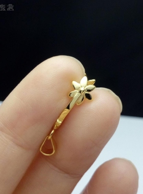 镀黄金花形贯穿圆珠10-12吊坠