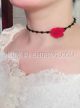 日韩国choker项链女脖子饰品黑色