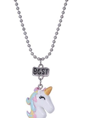 the best friend unicorn necklace horsehead pendant