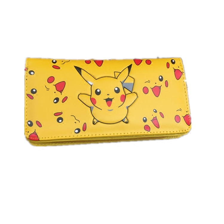 Primary and secondary school students short cartoon wallet men and women anime children cute Pikachu tide leather clip coin purse free shipping